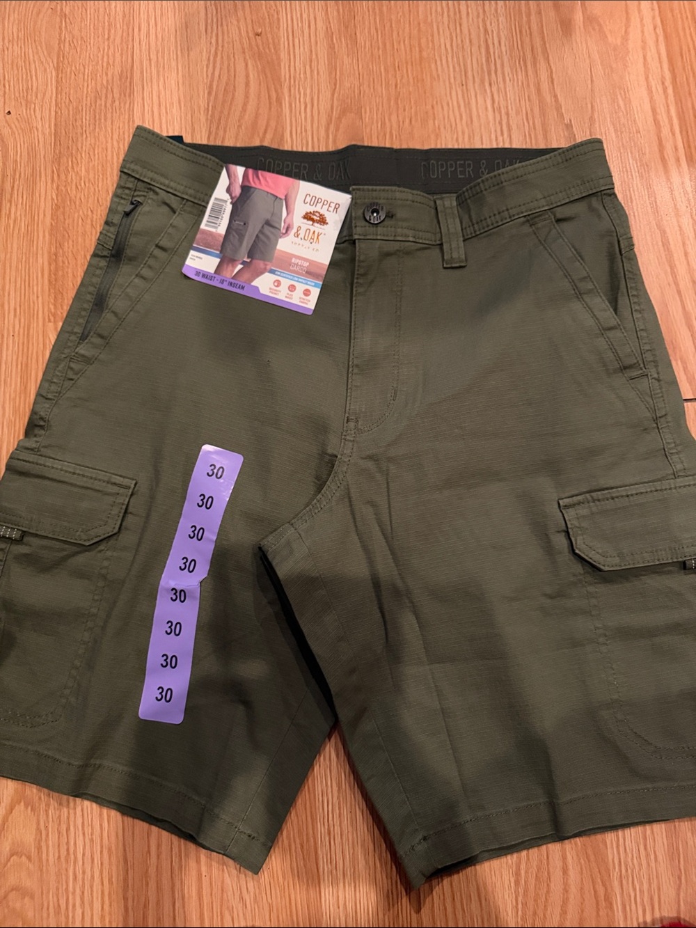 Copper & Oak Men's Olive Cargo Shorts - Utility Style